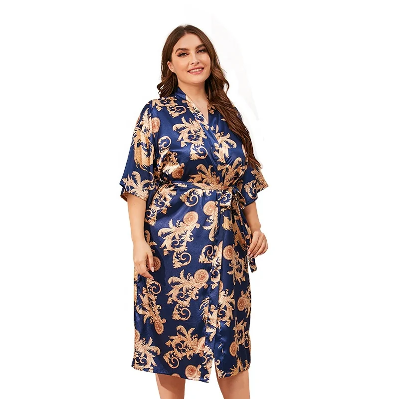 

New Styles Plus Size Short Sleeve Floral Print Pajamas Sleepwear For Women Wholesale China