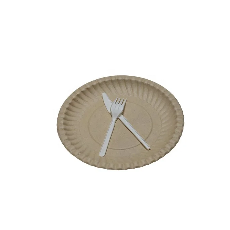 

Hot Sale Disposable dinner plates Sugarcane Bagasse Pulp Paper Plates
