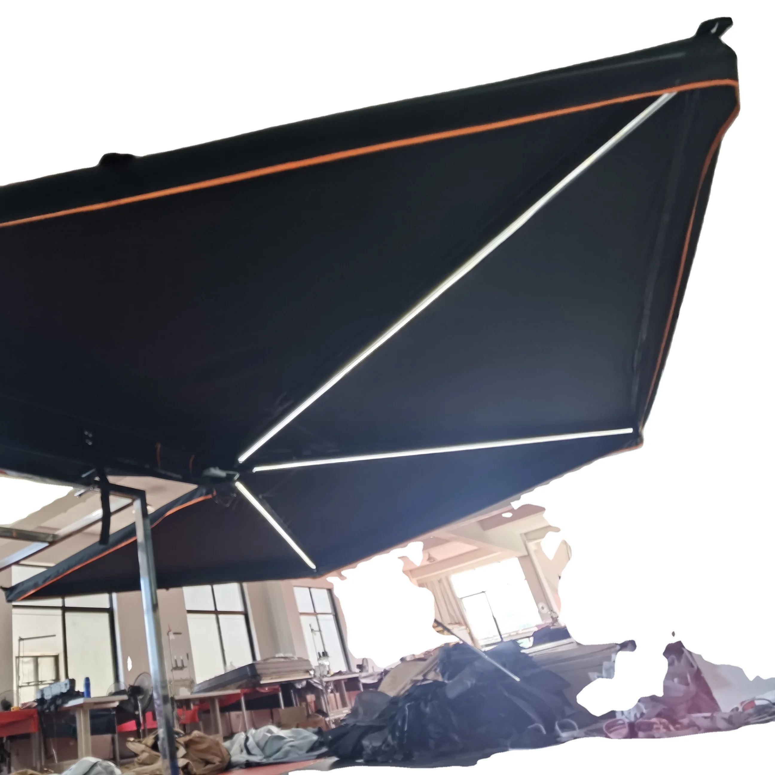 

High quality outdoor camping 270 degree awning 4x4 car tent with LED light