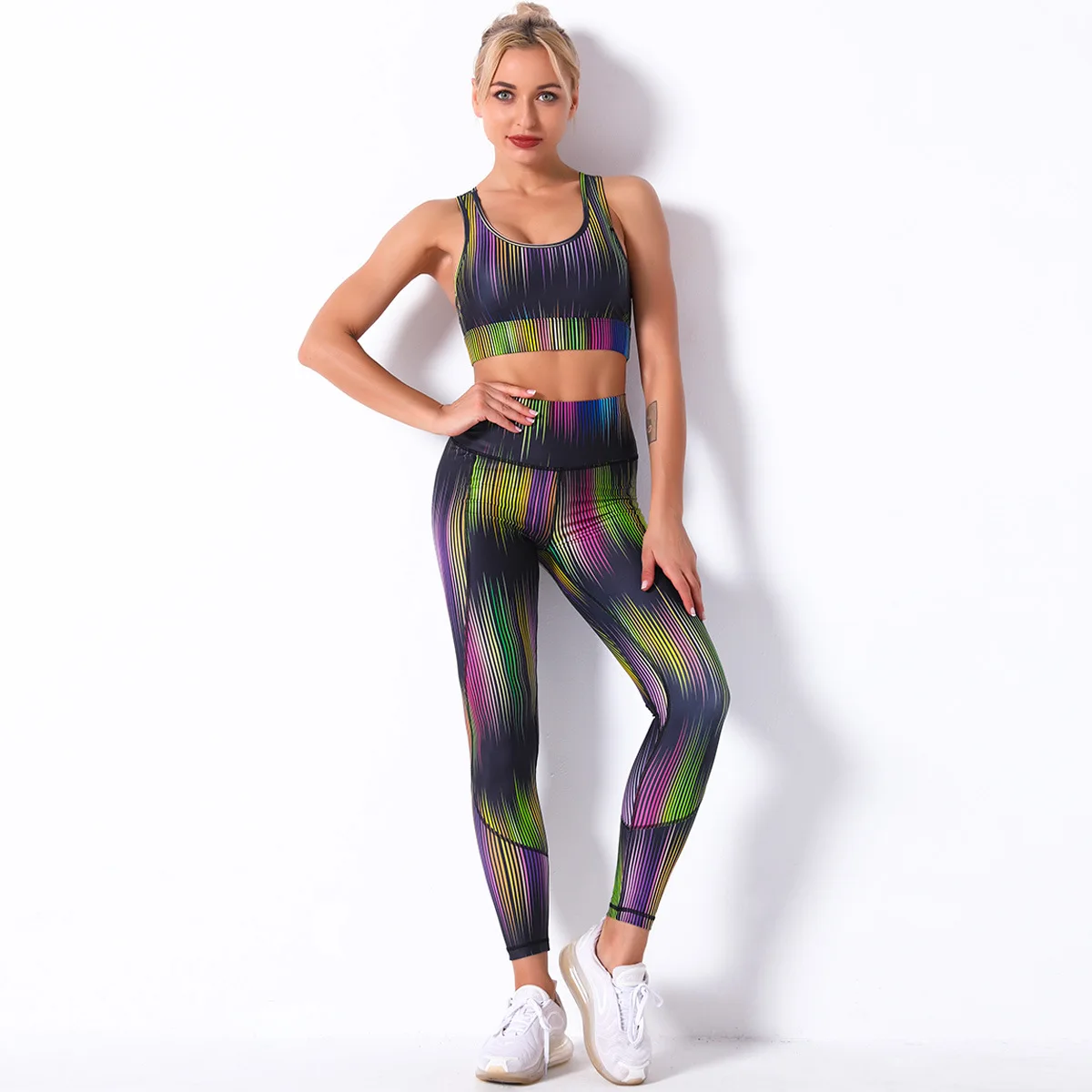 

New Women Yoga Sportwear Suit GYM Fitness Yoga Outfit Set Lady Seamless Yoga Sport Wear