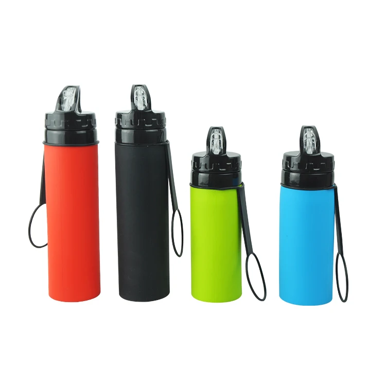 

Customized Logo ECO BPA Free Smart Cold Bike Drinking Plastic Silicone Foldable Sports Collapsible Water Bottle