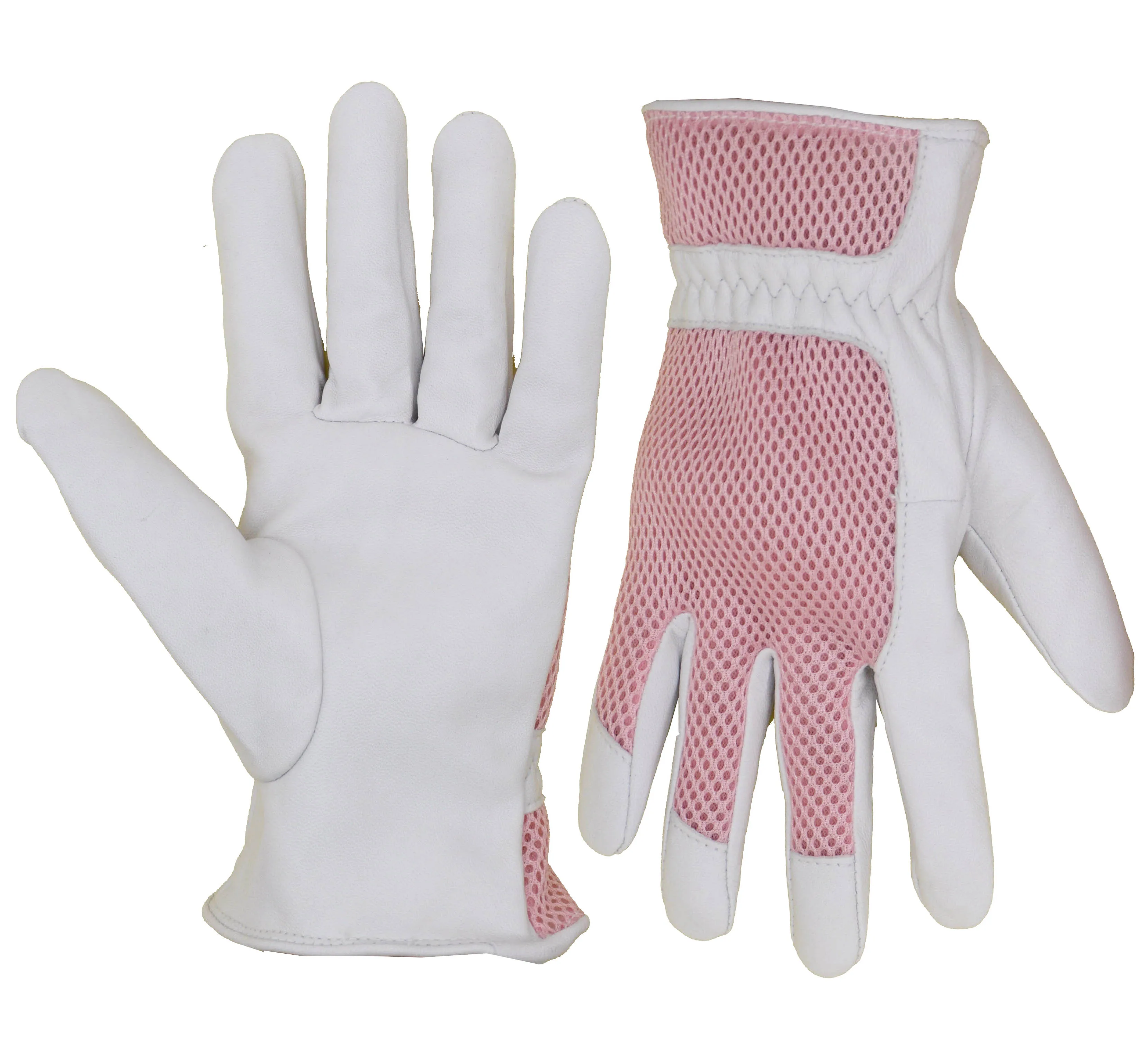 

PRI wholesale pink Premium full grain pigskin leather ladies garden gloves women