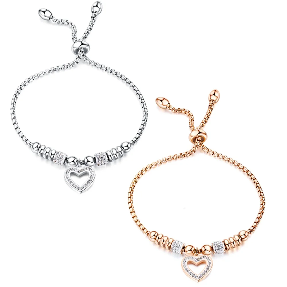 

2021 New arrive friendship silver charm bracelets for women jewelry, Silver,rose gold;customized color