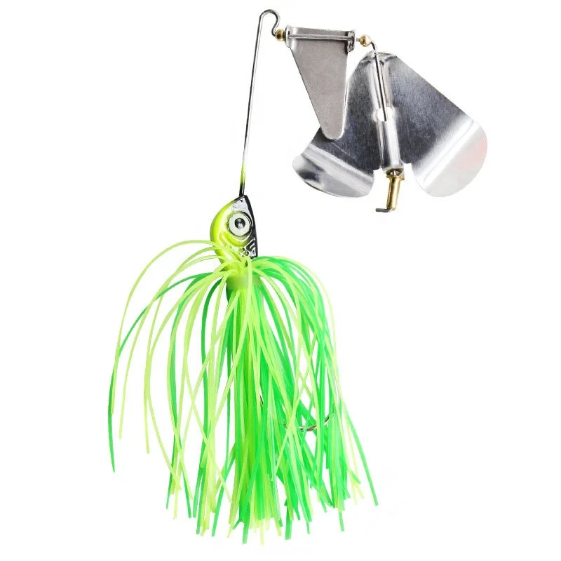 

Spoon bait 14.7g 5-color soft bait silicone skirt spinner bait with heart-shaped rotating, 5 colors