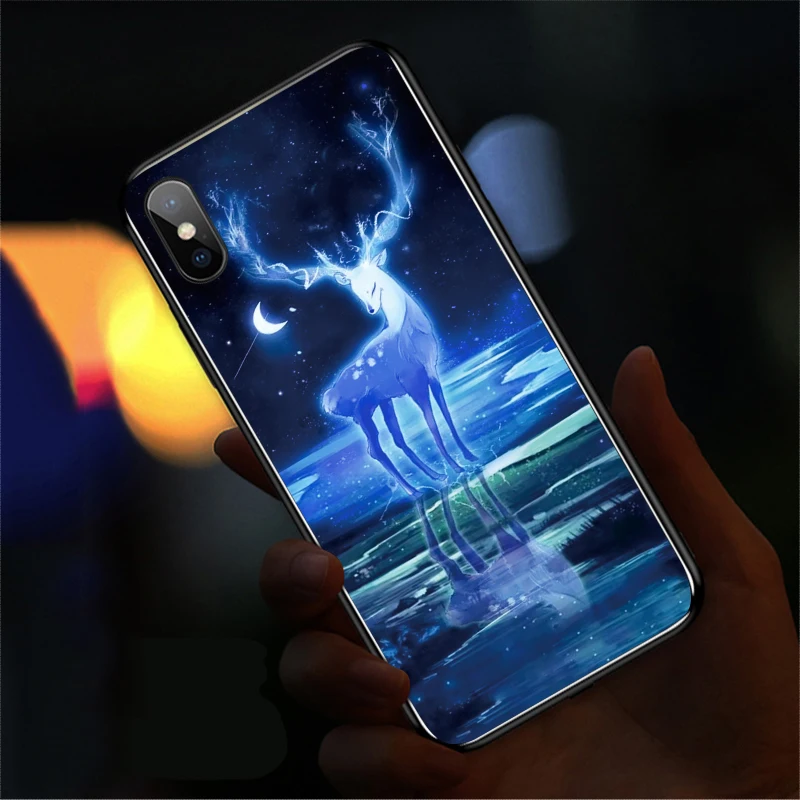 

Custom Logo Universal waterproof LED Light luminous Flashing Phone Case max pro mini for iPhone 12 11 X 8 7