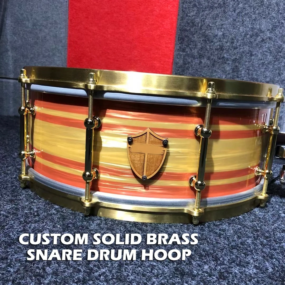 

Custom Brass solid drum rim snare drum hoops, Brass color