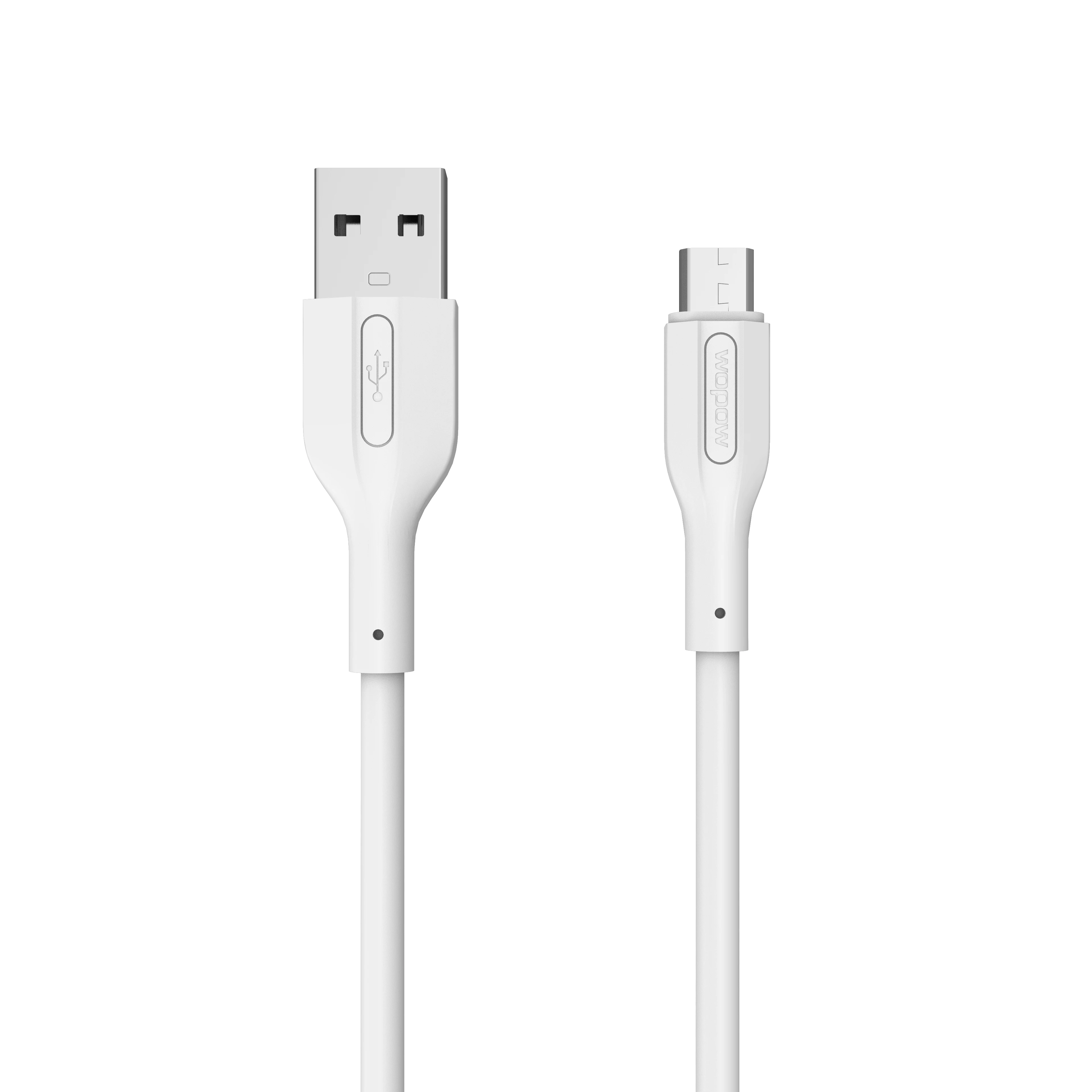 

Wopow WX01 high quality cheap 1.2M white 2.4A mobile phone fast charging usb cable micro