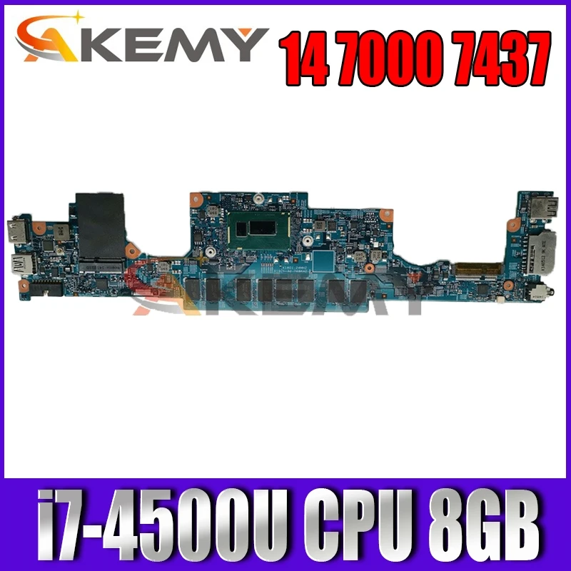 

For Dell 14 7000 7437 Laptop Motherboard CN-0VMRPM 0VMRPM VMRPM 12310-1 With SR16Z i7-4500U CPU 8GB 100% working well o