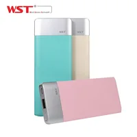 

Factory supplier CE FCC approved Li-polymer portable battery 6000mah slim powerbank with cable