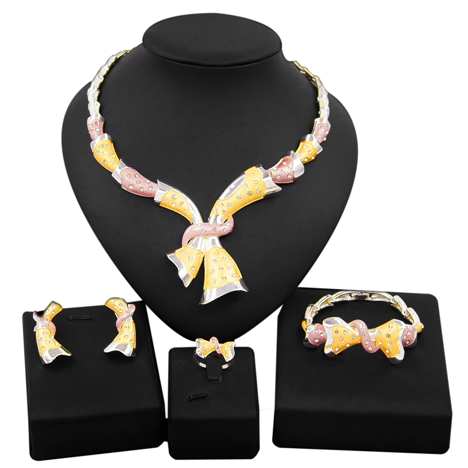 

Yulaili Romanian Gold Style Wholesale Fashion Jewelry Set Factory Direct Sales Women's Anniversary Party Birthday Jewellery Set