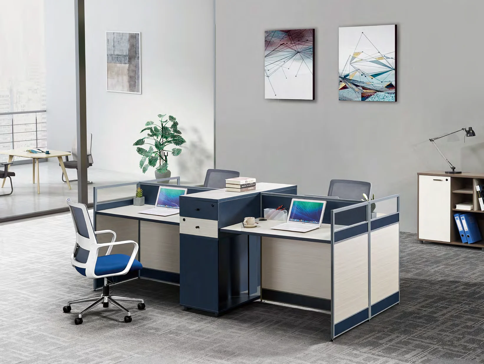 Modern Design Office Furniture Set 4-cluster Desk /cubicles Office ...