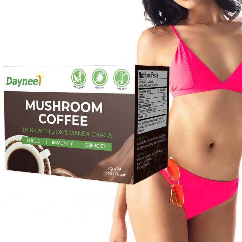 

Private label Mushroom coffee Powder weight loss tea bag packaging box