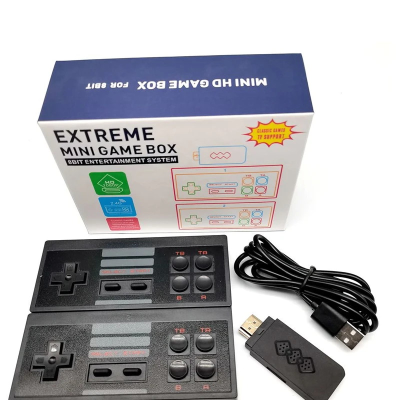 

4K HD Video Game Console Built in 620/818 Classic Games Retro Console Wireless Controller AV/HD Output Mini game box, Multi color