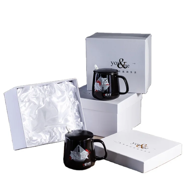 

Cup Cups Wholesale Custom Logo 520 Couple Explosion Type Water With Lid Creative Simple Ceramic Coffee Cup, In picture