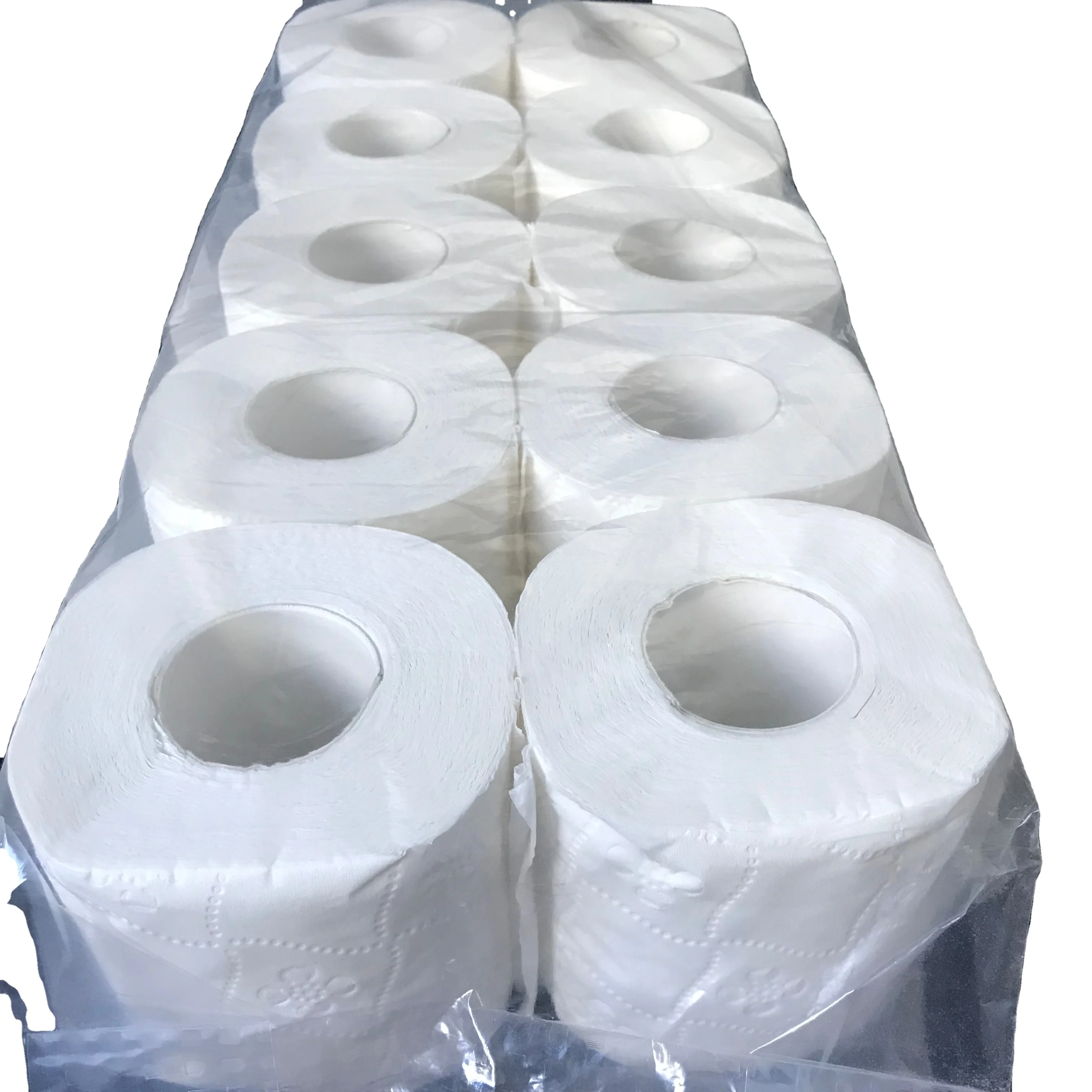 

China low price 100% virgin wood pulp 3ply toilet paper rolls tissue soft fsc, White