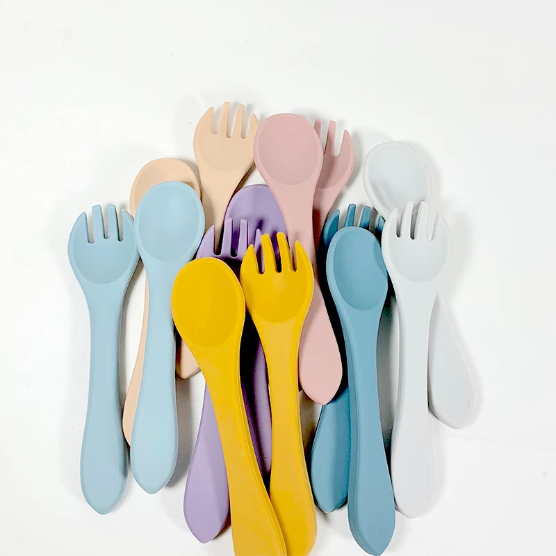 

2021 New Baby Silicone Spoon with BPA Free, As pictures