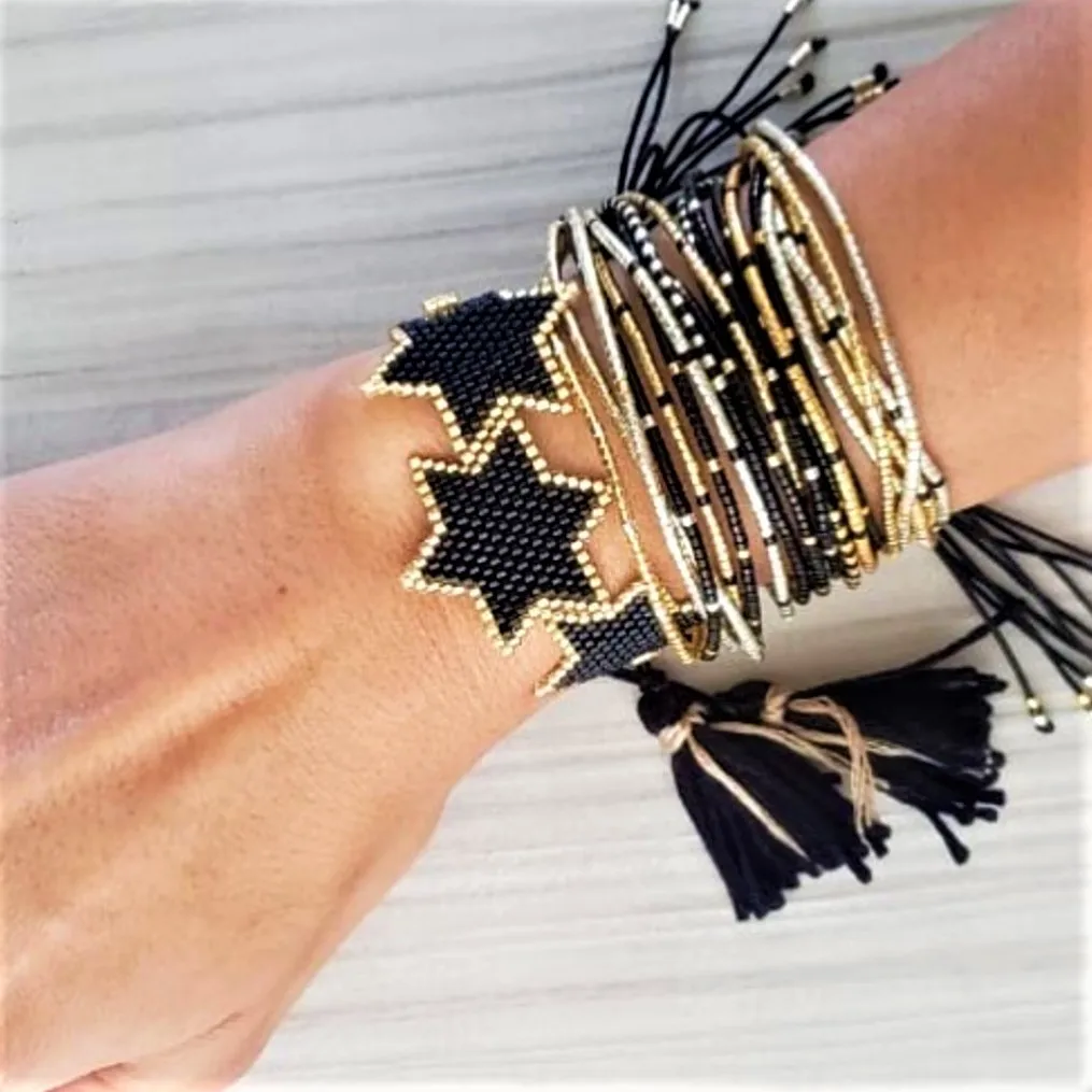 

Go2boho Handmade Miyuki Bracelet Women Fashion Black Star Jewellery Design Beaded Bracelets Pulseras