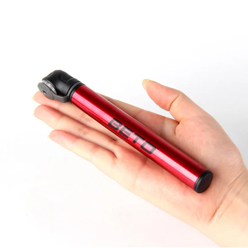 

Portable Mini Bicycle Pump Presta Valve for Presta Valve Auto-lock Design, Silver,black,red