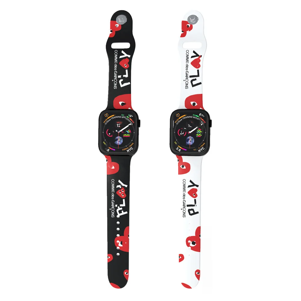 

2021 New Sport Watch Strap For Apple Watch Band 44mm 42mm 40mm 38mm T500 W26+ X7 Silicone Watch Strap For iWatch Series 6 SE 5, Multi color