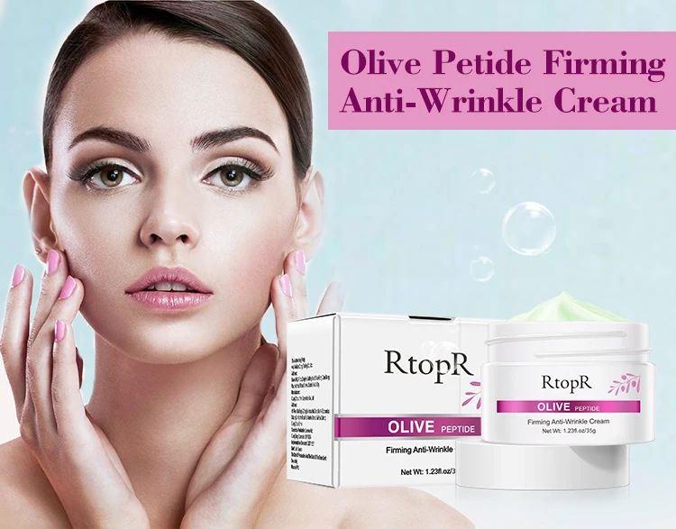 Olive Peptide Firming Anti-Wrinkle Cream Reduce Face Fine Lines Tighten Pores Whitening Oil Control Acne hydrating skin Product