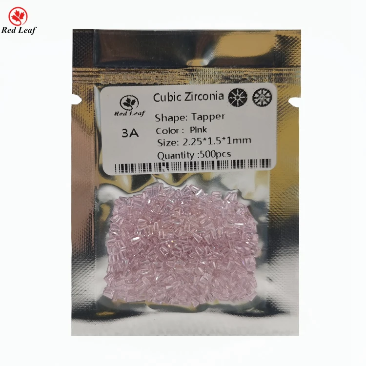 

Synthetic Pink Tapper Cubic Zircons stone Hot Sale Loose Gemstone Cz gems