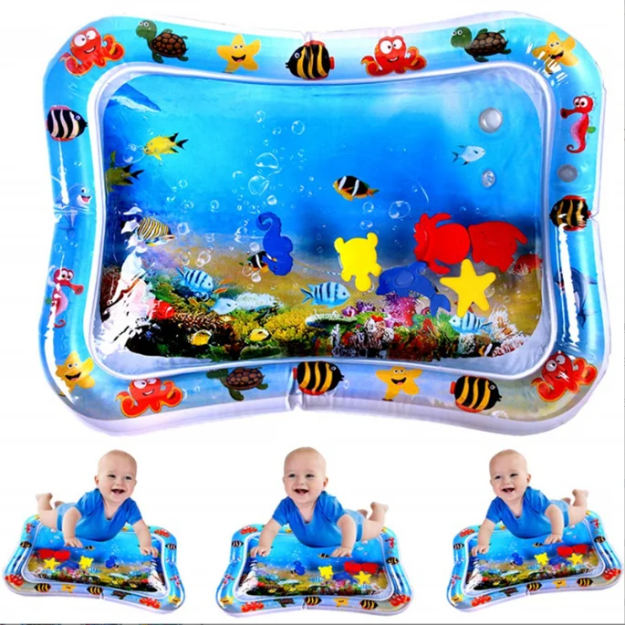 

Tummy Time Baby Water Mat Inflatable Baby Play Mat Activity Center For Infant Baby Toys 0 To 24 Months Newborns