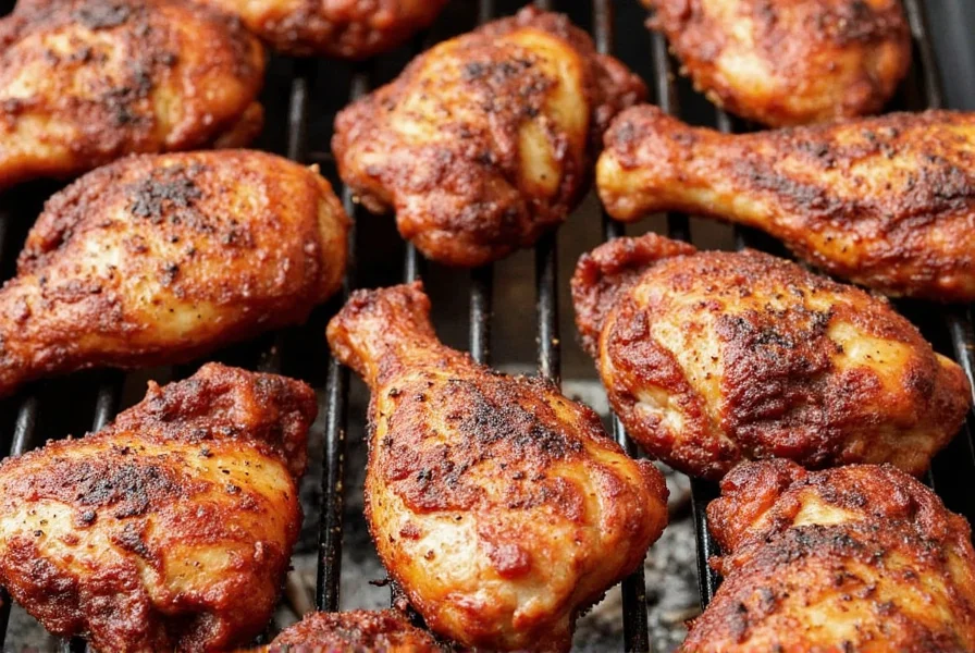 Hands rubbing seasoning onto chicken breast