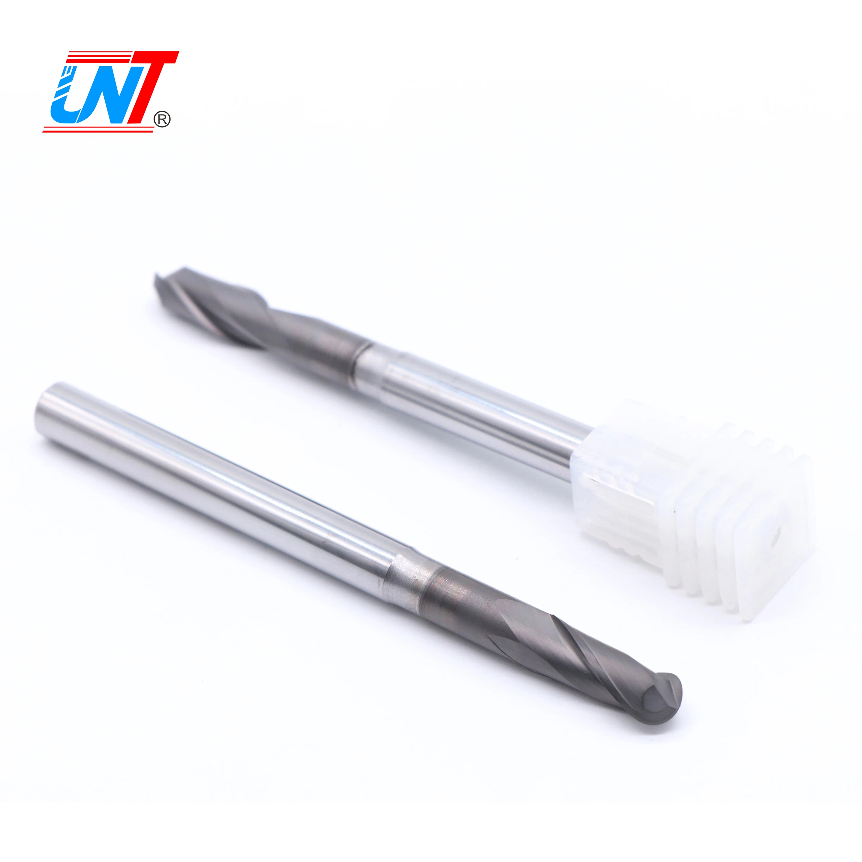 

UNT Solid Carbide Fresa Diamond Coating CNC Cutting Tools 2 Flutes Ball Nose End Mill Cutters For Graphite