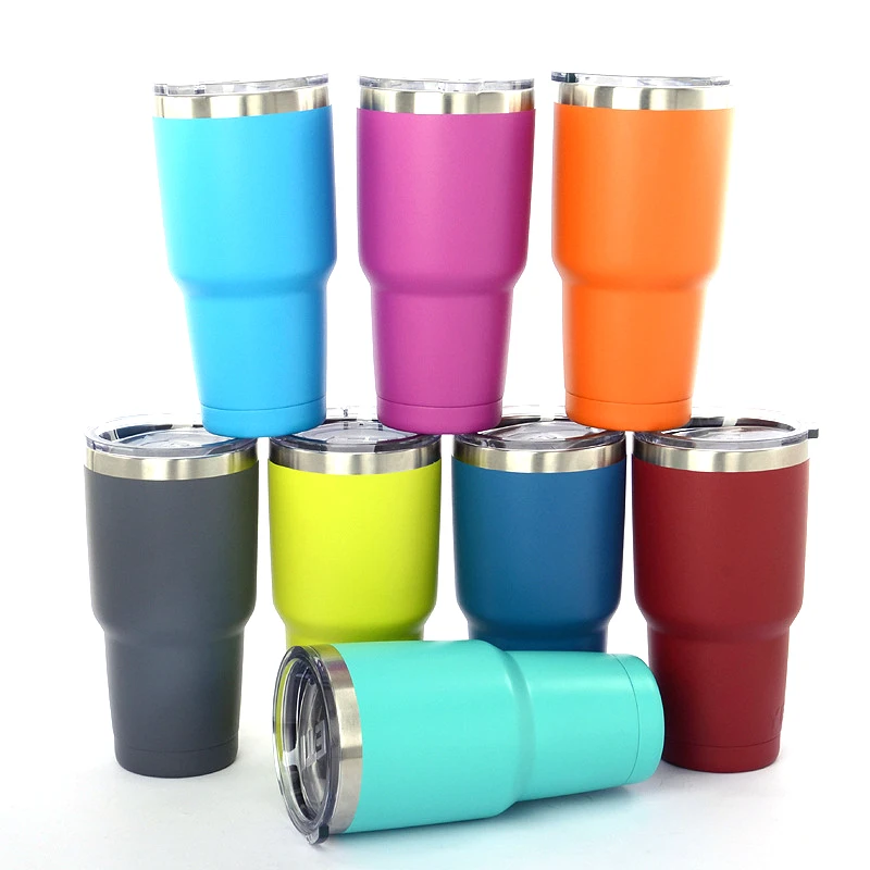 

30oz regular tumbler stainless steel tumbler cups double wall insulation vacuum water cup tumbler with lids, 32colors available