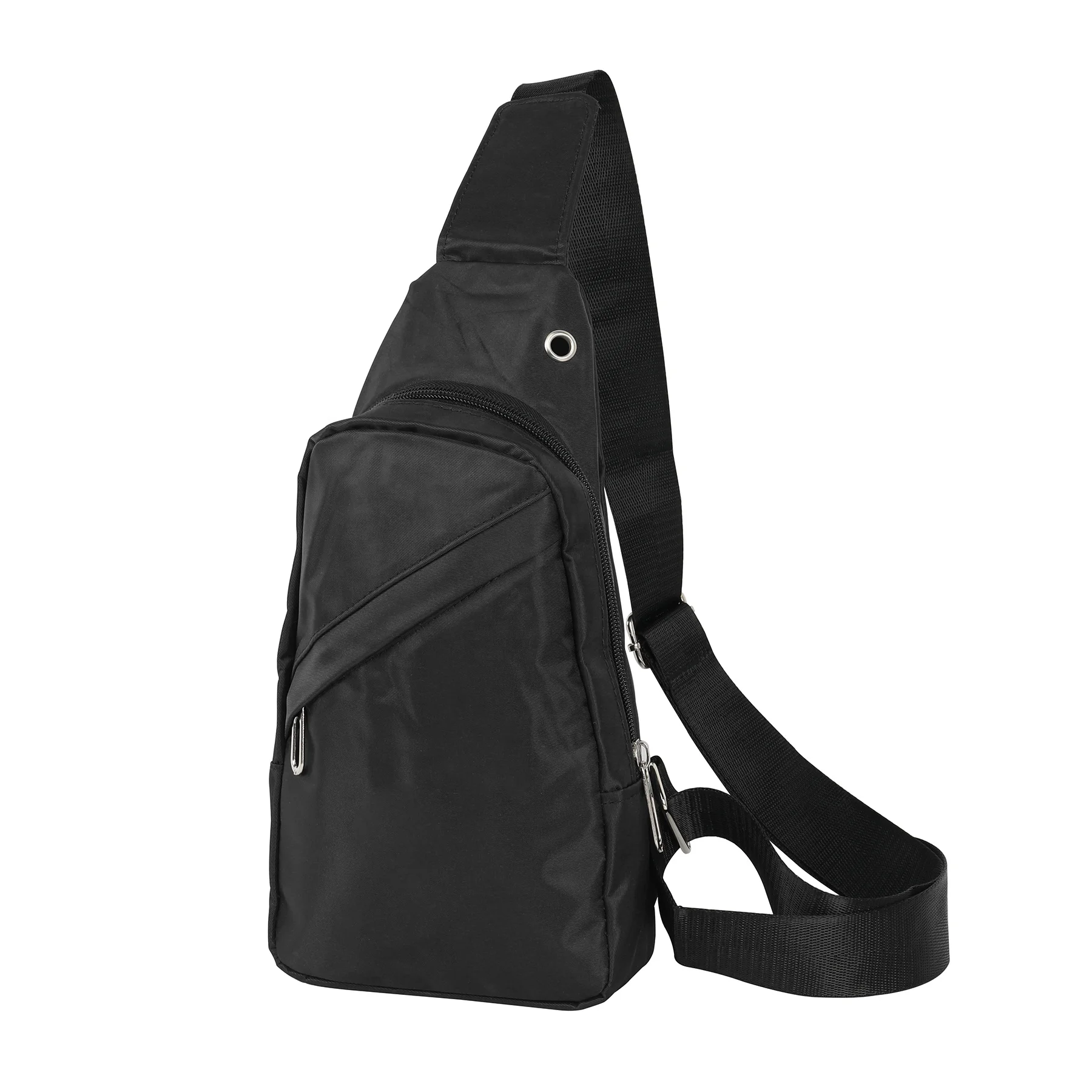 

Waterproof hiking mens bags messenger shoulder chest sling bags outdoor sling bag man crossbody with USB charging, Black,blue