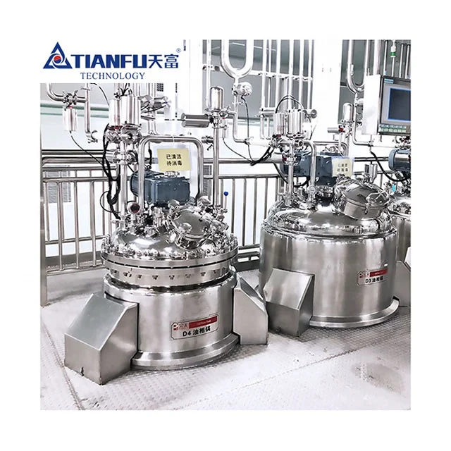 
TIANFU Technology TFZRJ-2000L cream lotion essence high shear vacuum emulsifying mixer cosmetics production line 