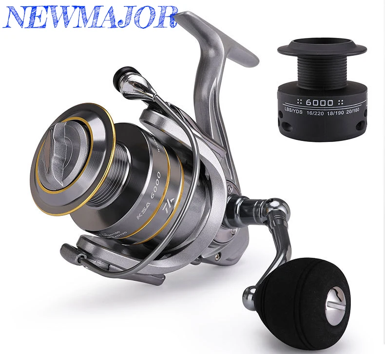 

NEWMAJOR custom Fishing Spinning Reel 15KG Max Drag Power 1000-7000 series Full Metal Double Spool Cup For Sea Fishing Gear