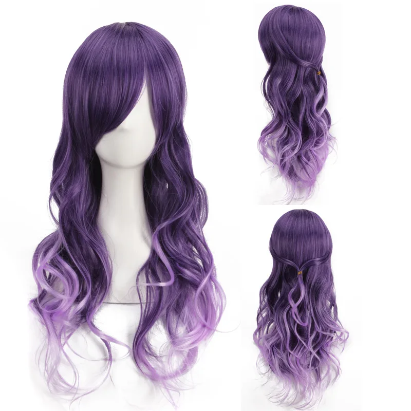 

Purple Long Wave Messy Sense Hair 28 INCH Anime Comic Exhibition Cosplay Hair High Temperature Silk Game COS Game Wigs