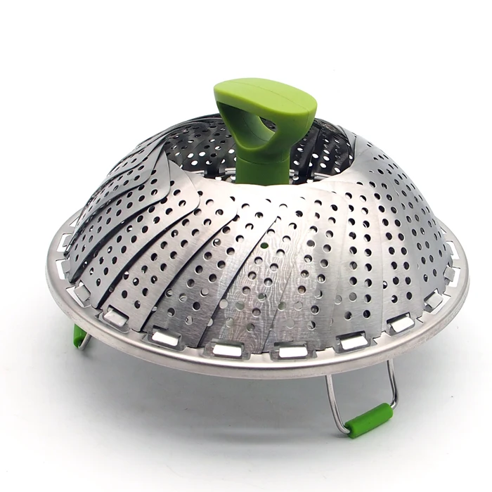 

Foldable / Folding Kitchen Ware Stainless Steel Steamer Basket For Vegetable, Custom color