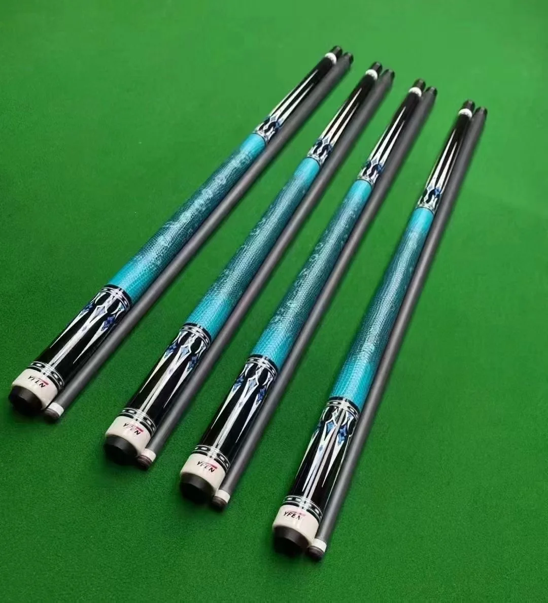 

Factory Direct Sell High-tech Yfen Carbon Fiber Shaft Handmade 11.75mm/12.5mm Tip Billiard Pool Cue Stick