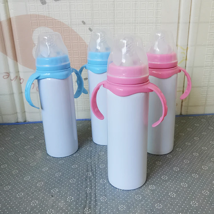 

Insulation Coffee Cup Double Wall Baby Milk Bottle with Straw 8oz Stainless Steel Kids Bottle Blanks Sublimation Sippy Cup