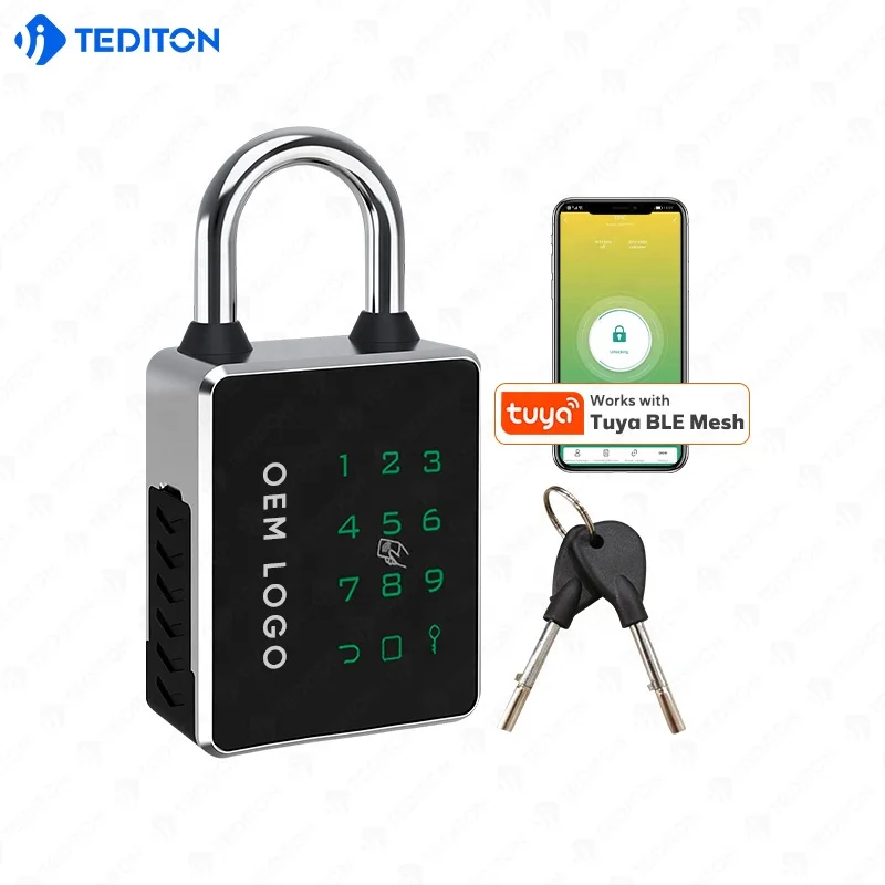 

High Security Waterpoof Smart Padlock Ttlock/Tuya App NFC Padlocks and Keys in Bulk Fingerprint Padlock