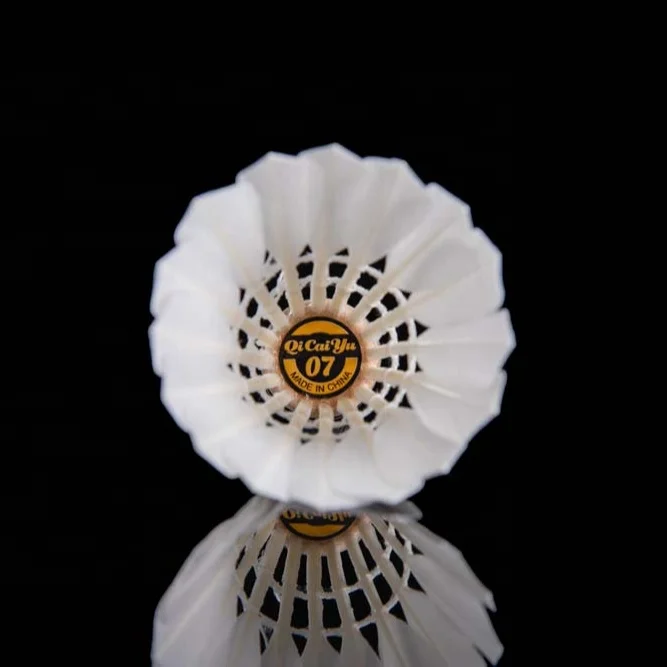 

QiCiaYu Genuine Badminton Sandwich Cork Shuttlecock Duck Feather Badminton Shuttle Cock Indoor Outdoor, Pure white