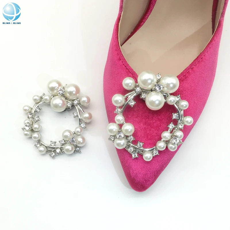 

Factory Oval Pearl Rhinestone Shoe clips for Wedding Shoes