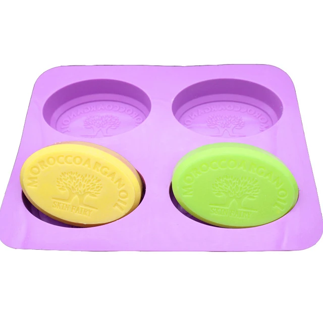 

Food grade 4 cavity happy tree happiness cake chocolate fudge decorated silicone mold, Purple