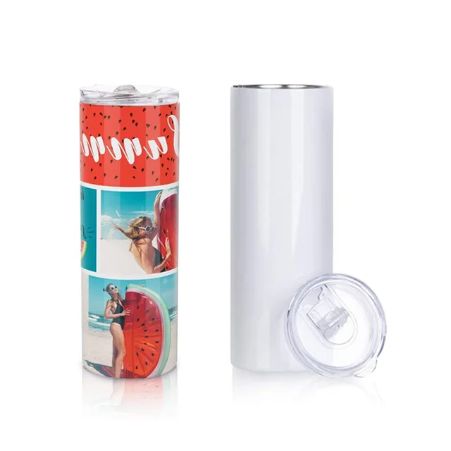 

Klooper MOQ5 20 Oz Double Wall Vacuum Insulated Slim Sublimation Blank Straight Skinny Stainless Steel Tumblers