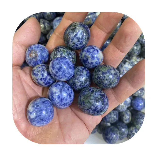 

Bulk wholesale 20-30mm Premium Quality crystals healing stones natural blue spot jasper tumbled stones for fengshui