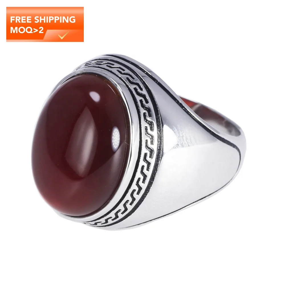 

Guaranteed Silver s925 Mens Rings Simple Design Turkish Ring For Man With Stones Multi Color Oval Shape Onyx Turkey Jewellery
