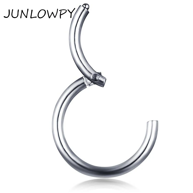 Hypoallergenic Nose Rings 18G 16G 316l Surgical Steel Septum Jewelry Hinged Segment Ring Body Piercing Nose Hoop lip helix ring
