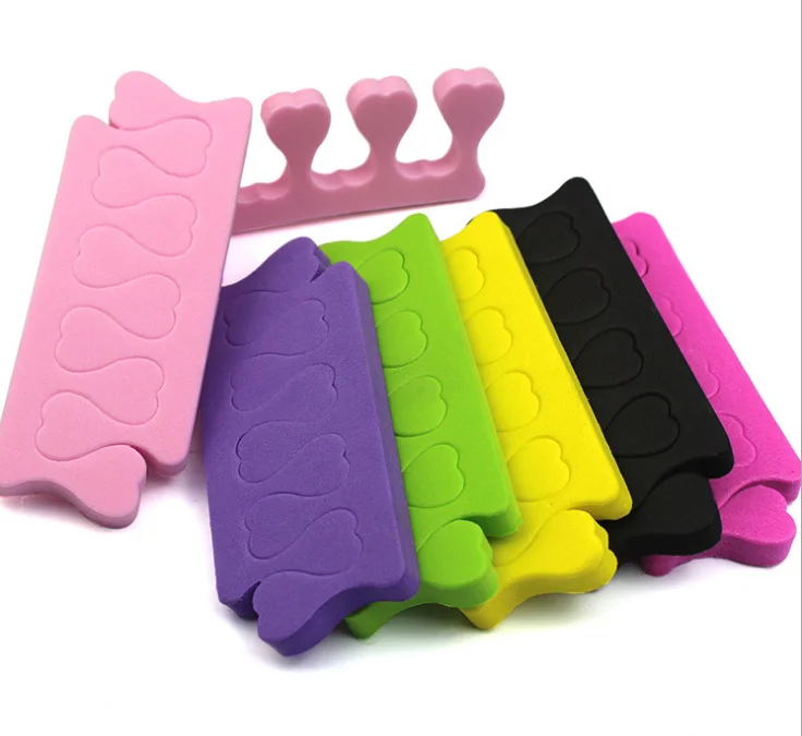 

Professional Nail Disposable Toe Separator Art Toe Finger Stretcher Nail Polish Divide Eva Foam Toe Separator, A lot of colors