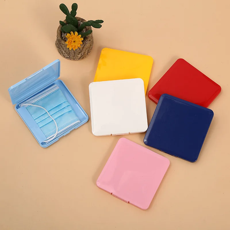 

customized portable storage box case eco friendly plastic face masking case, White
