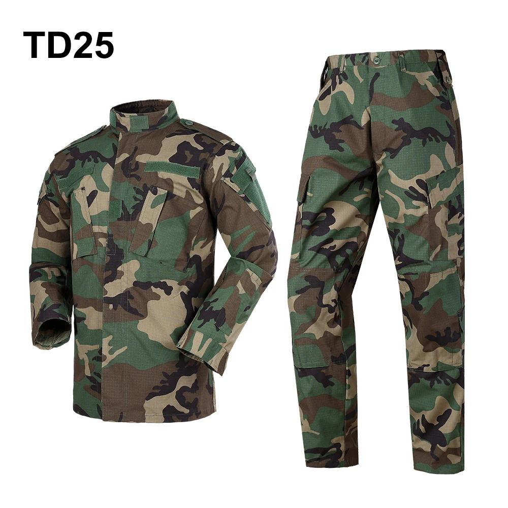 

Men's CS Military Uniform Set Tactical Combat Camouflage Army Set TC 65/35 Rib-stop Fabric Uniform
