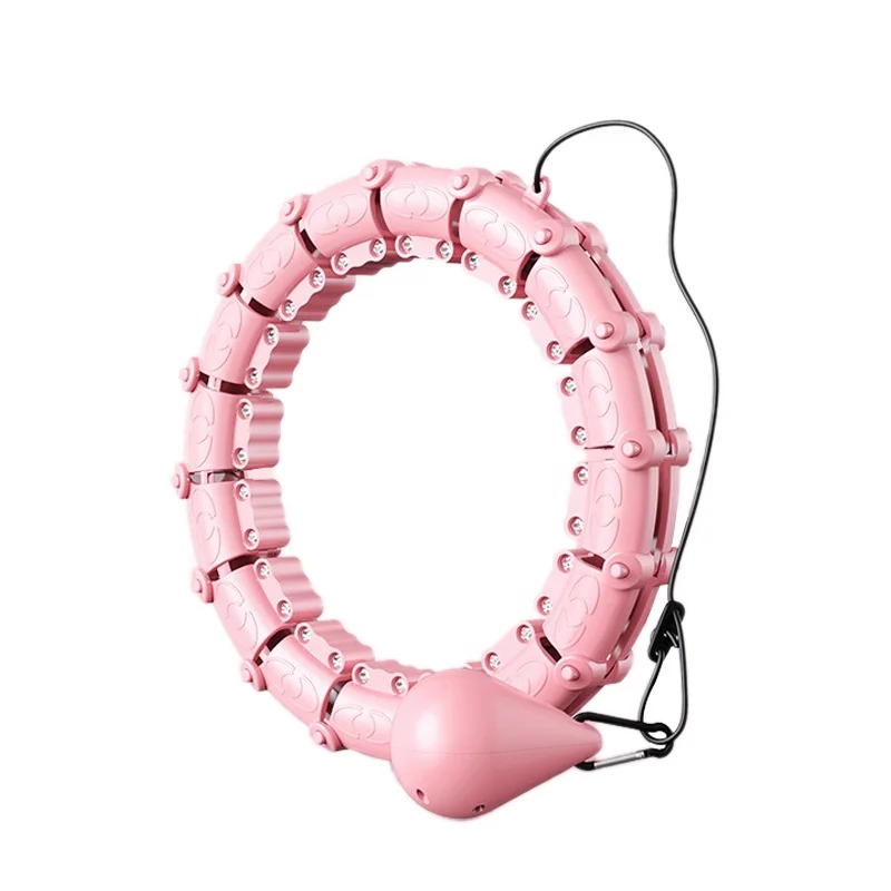 

Wholesale Fitness Sports Waist Weighted Trainer Lady Hula Hoops With Weight, Pink,purple,light pink