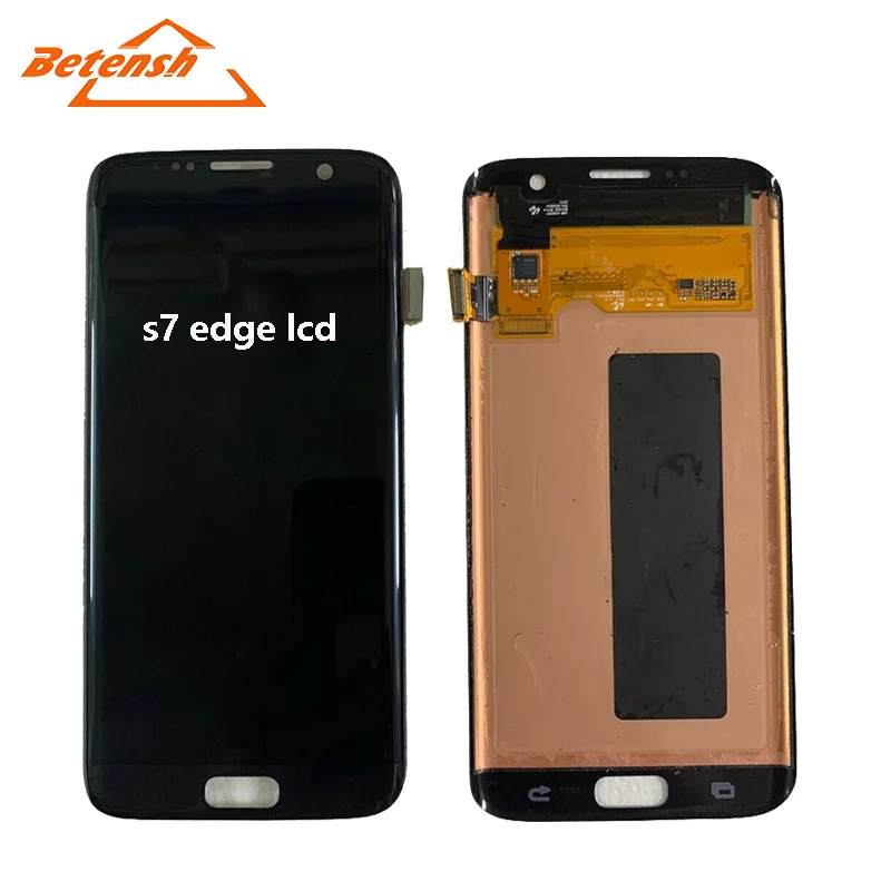 

For samsung s7 edge lcd display replacement parts AMOLED Assembly lcd touch screen display lcd for samsung s7 edge, Black