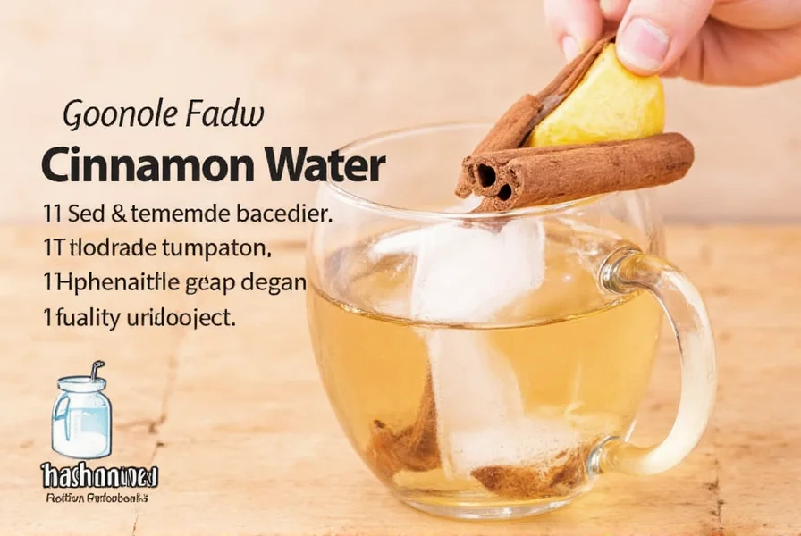 Glass of cinnamon water with cinnamon sticks and citrus slice for flavor enhancement